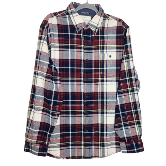 Weatherproof Vintage Red and Navy plaid Flannel Button Down Shirt Size XL - Picture 1 of 11